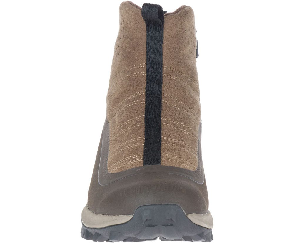 Merrell Boots Brown - Thermo Snowdrift Zip Mid Shell - Mens 16DIGHTYA